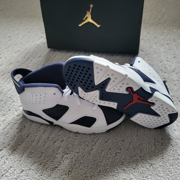 Baby Size 7c - Jordan 6 Retro Olympic (2024) (TD) - DV3606-164 - Authentic New!! - Picture 3 of 9